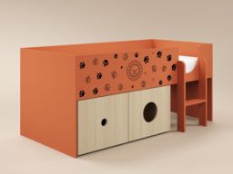 Flair Zaiden Mid Sleeper with Toy Box Orange - thumbnail 5