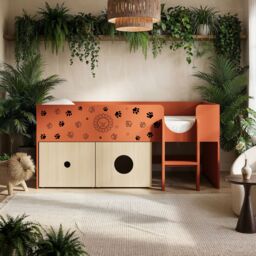 Flair Zaiden Mid Sleeper with Toy Box Orange