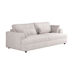 SOLACE+CO Drew 3 Seater Sofa Cream Chenille - thumbnail 3