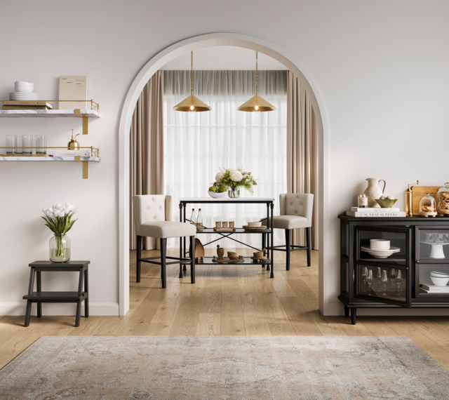 LPD Shay Winged Counter Stool Linen - image 1