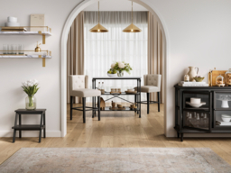 LPD Shay Winged Counter Stool Linen - thumbnail 2