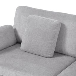 "Living & Home 2-Seater Chenille Upholstered Sofa with Pillows " - thumbnail 5