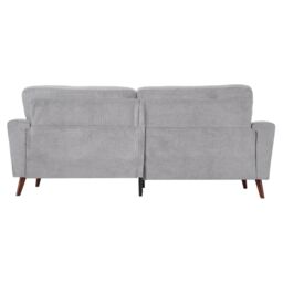 "Living & Home 2-Seater Chenille Upholstered Sofa with Pillows " - thumbnail 4