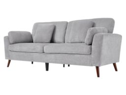 "Living & Home 2-Seater Chenille Upholstered Sofa with Pillows " - thumbnail 2