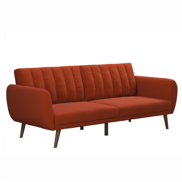 Dorel Brittany Two Seater Sofa Bed-Orange - image 1