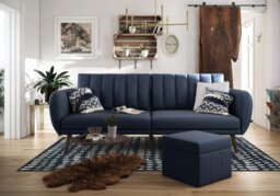 Dorel Brittany Two Seater Sofa Bed-Orange - thumbnail 4