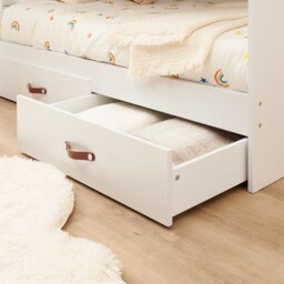 Flair Aviary Bunk Bed with Storage Drawers & Shelves White - thumbnail 3