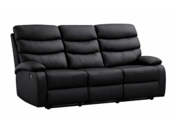 Kidsaw 3 Seater Manual Recliner Sofa Black - thumbnail 3