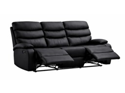 Kidsaw 3 Seater Manual Recliner Sofa Black - thumbnail 2
