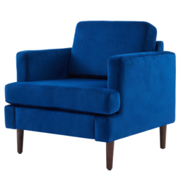 Living & Home Mid-Century Armchair Single Sofa-Blue - thumbnail 1