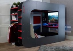 Trasman Loft Pod Small Double High Sleeper Gaming Bed with Chair - thumbnail 5