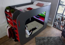 Trasman Loft Pod Small Double High Sleeper Gaming Bed with Chair - thumbnail 3