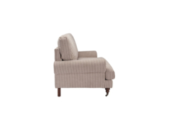 LPD Kent 2 Seater Sofa Charcoal Stripe Fabric - thumbnail 3