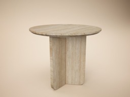 SOLACE+CO Aven Sintered Stone Effect Round Side Table - thumbnail 3