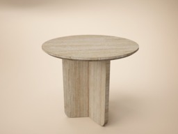 SOLACE+CO Aven Sintered Stone Effect Round Side Table - thumbnail 2