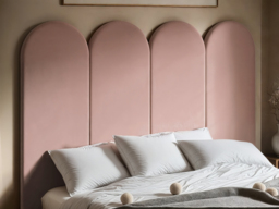 SOLACE+CO Cirrus Individual Headboard Wall Panel Pink Velvet - thumbnail 7