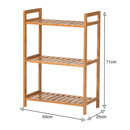 Living & Home Tiered Bamboo Wooden Shelf-3-Tier - thumbnail 6