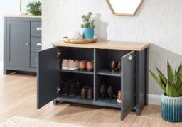 GFW Lancaster Shoe Storage Cabinet -Cream - thumbnail 2