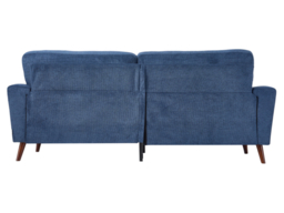 Living & Home 2 Seater Chenille Sofa with Cushions-Blue - thumbnail 2