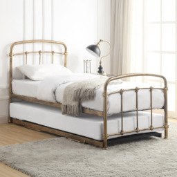 Flintshire Furniture Mostyn Antique Bronze Metal Guest Bed - thumbnail 1