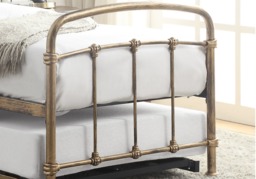 Flintshire Furniture Mostyn Antique Bronze Metal Guest Bed - thumbnail 4