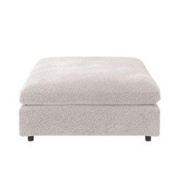 SOLACE+CO Asher Large Square Footstool Beige Boucle - thumbnail 4
