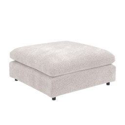 SOLACE+CO Asher Large Square Footstool Beige Boucle - thumbnail 3
