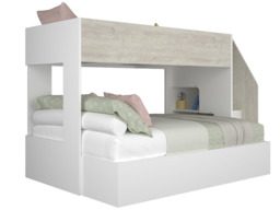 Trasman Triple Bunk Bed with Storage Stairs White - thumbnail 7