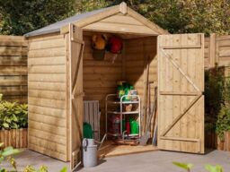 Rowlinson Shiplap Apex Shed Double Door 4x6cm - thumbnail 2