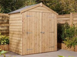 Rowlinson Shiplap Apex Shed Double Door 4x6cm - thumbnail 3