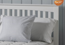 Sareer Sandhurst Wooden Bed Frame -White-Double - thumbnail 2