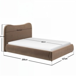 SOLACE+CO Ember Ottoman Bed Chocolate Velvet-Double - thumbnail 6