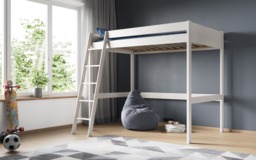 Noomi Tera Solid Wood Small Double High Sleeper White (FSC-Certified) - thumbnail 2