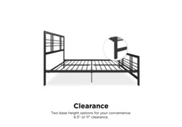 Dorel Burbank Black Metal Bed -Double - thumbnail 4