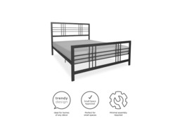 Dorel Burbank Black Metal Bed -Double - thumbnail 5
