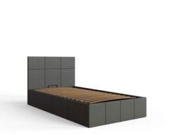 GFW End Lift Ottoman Storage Bed-Single-Grey Faux Leather - thumbnail 7