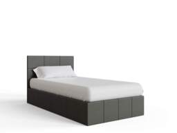 GFW End Lift Ottoman Storage Bed-Single-Grey Faux Leather - thumbnail 5