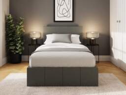 GFW End Lift Ottoman Storage Bed-Single-Grey Faux Leather - thumbnail 3