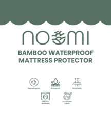 Noomi Bamboo Waterproof Mattress Protector Green-Shorty Size - thumbnail 4