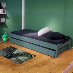 Mathy by Bols Paul Single Bed Frame-Thunderstorm Grey