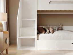 Flair Slick Staircase Bunk Bed with Storage White - thumbnail 6