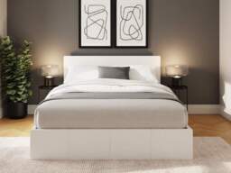 GFW End Lift Ottoman Storage Bed-White/White-Double - thumbnail 3