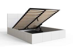 GFW End Lift Ottoman Storage Bed-White/White-Double - thumbnail 7
