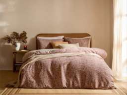 Yard Perrie Leaf Muslin Cotton Duvet Cover Set Cinnamon-Single - thumbnail 3