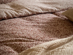 Yard Perrie Leaf Muslin Cotton Duvet Cover Set Cinnamon-Single - thumbnail 4