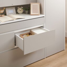 Flair Bailey Kids Cabin Bed with Desk & Storage White & Grey - thumbnail 7