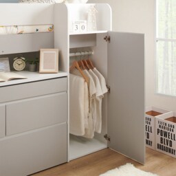 Flair Bailey Kids Cabin Bed with Desk & Storage White & Grey - thumbnail 5