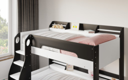 Flair Flick Storage Grey Bunk Bed with Grey Drawer - thumbnail 3