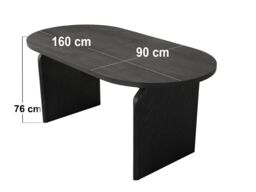 SOLACE+CO Varm & Estella Black Extendable Dining Table with Velvet Chairs Beige Table + 6 Chairs - thumbnail 7