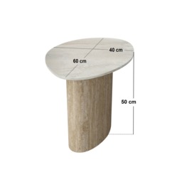 SOLACE+CO Elin Sintered Stone Effect Side Table - thumbnail 4